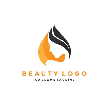 Natural beauty skin care Women Vector Logo template