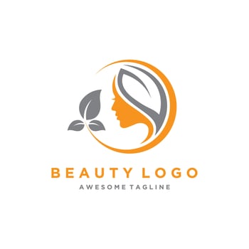 Natural beauty skin care Women Vector Logo template