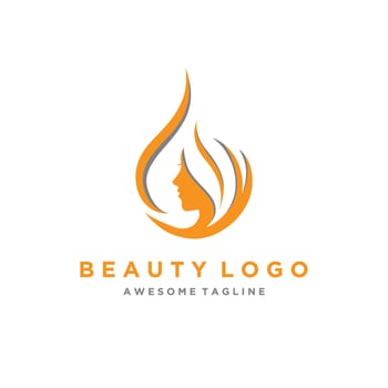 Natural beauty skin care Women Vector Logo template