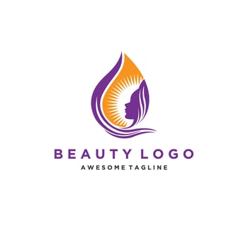 Natural beauty skin care Women Vector Logo template