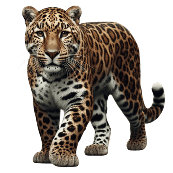 AI generated Stealthy Leopard Silhouette - Striking Pose Against Transparent Backdrop png