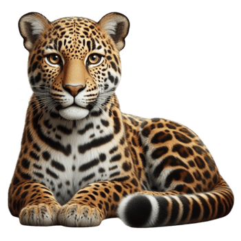 AI generated Stealthy Leopard Silhouette - Striking Pose Against Transparent Backdrop png