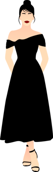 women's with black dress png