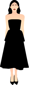 women's with black dress png
