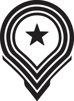 Vintage style star logo in modern minimal style vector