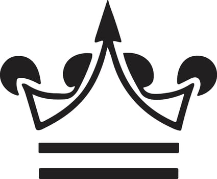 crown logo in modern minimal style vector
