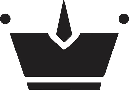 crown logo in modern minimal style vector