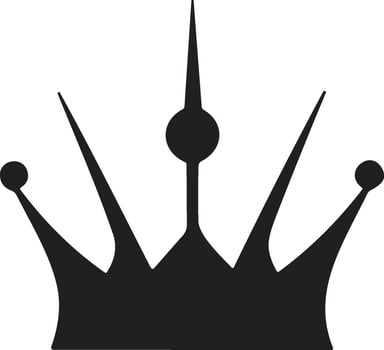 crown logo in modern minimal style vector
