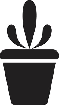 cactus tree logo in modern minimal style vector
