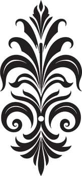 Stylish Elegance Black Emblem Chic Ornamental Touch vector