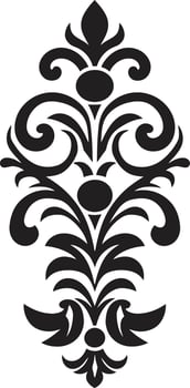 Subtle Sophistication Ornament Elegant Simplicity Black vector