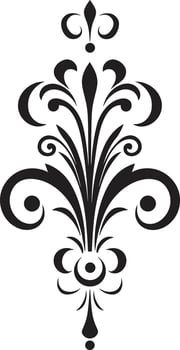Timeless Opulence Vintage Ornate Charm Black Emblem vector