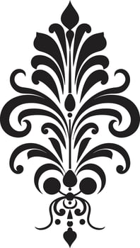 Antique Detailing Black Filigree Regal Ornaments Vintage Deco vector