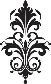 Filigree Opulence Vintage Victorian Splendor Black Filigree Emblem vector