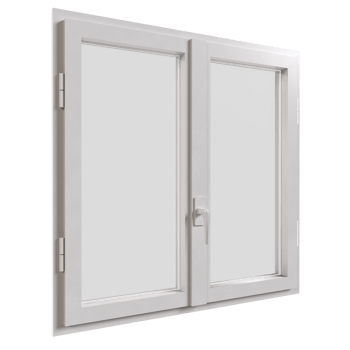 a white window with a glass door on a transparent background png
