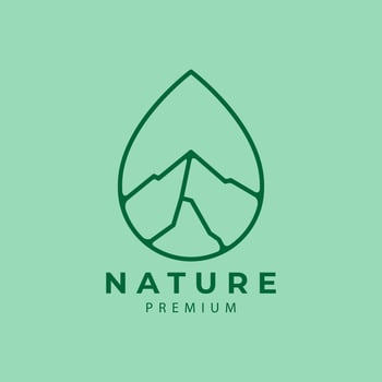 natural logo  mountain  vector icon  symbol  minimalist illustration design
