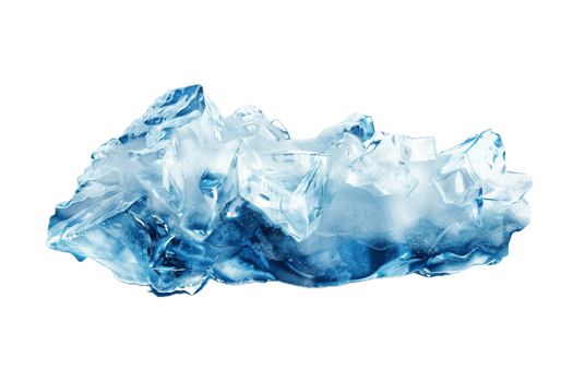AI generated Blue Ice Chunk png