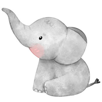 Cute baby elephant, watercolor style, animal, elephant png