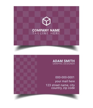Creative premium double side vector flat business card template design