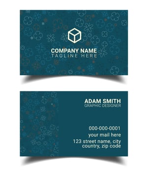 Creative premium double side vector flat business card template design