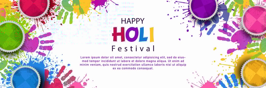 happy holi festival for banner, background with colorful illustration vector
