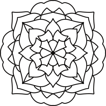 hand drawing mandala for Coloring. Circular mandala pattern on transparent background png