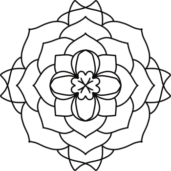 hand drawing mandala for Coloring. Circular mandala pattern on transparent background png