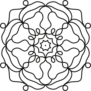 hand drawing mandala for Coloring. Circular mandala pattern on transparent background png
