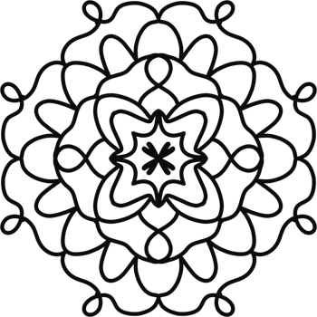 hand drawing mandala for Coloring. Circular mandala pattern on transparent background png