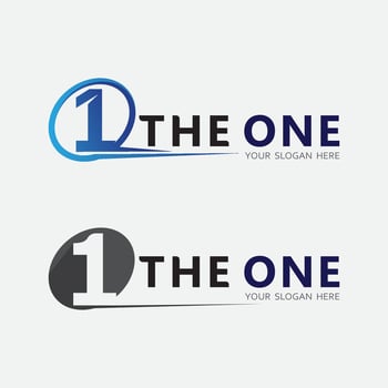 Number one logo and Vector Number design Stock Images Illustration