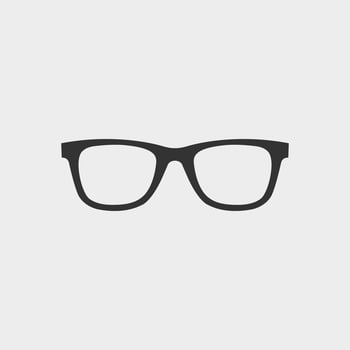 Vector glasses vector icon. Sunglasses, glasses, isolated symbol on white background