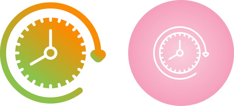 Clock with arrow Vector Icon