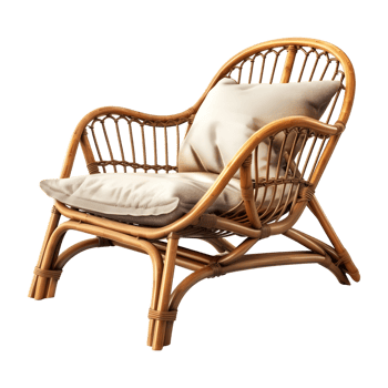 AI generated 3D Rendering of a Modern Cozy Chair on Transparent Background - Ai Generated png