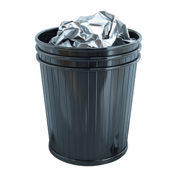 AI generated 3D Rendering of a Empty Garbage Basket on Transparent Background - Ai Generated png