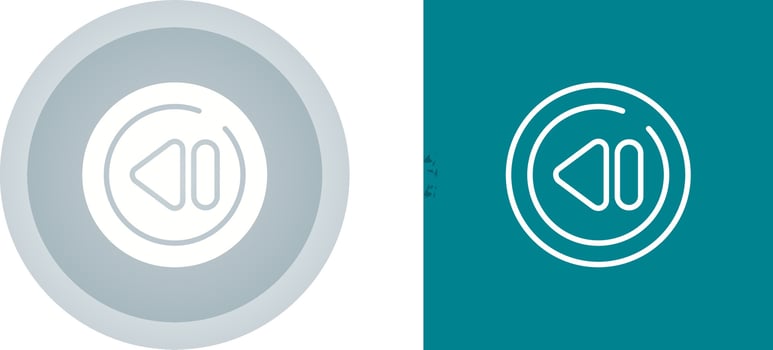 Previous Track Circle Vector Icon
