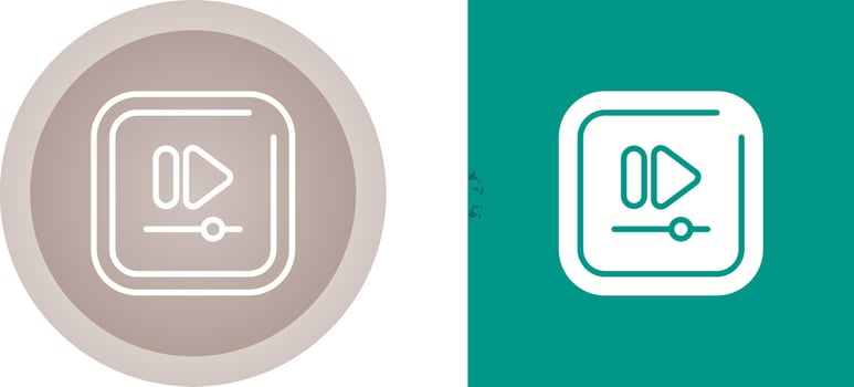 Video Fast Square Triangle Vector Icon