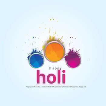 Happy Holi, Colorful explosion for Holi festival poster banner, creative Ads, 3d illustration vector