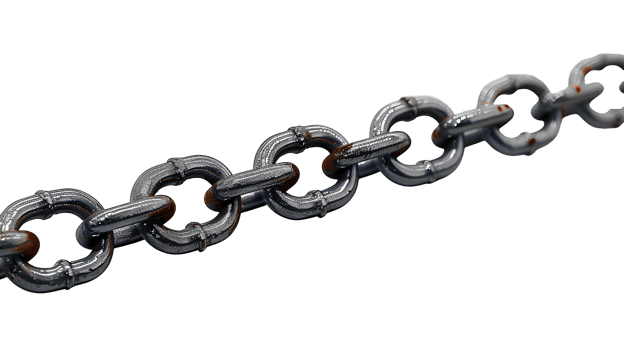 AI generated Chain PNG . stainless steel chain isolated. Metal chain PNG. Iron chain. Chrome chain PNG. Chain top view png. chain flat lay png