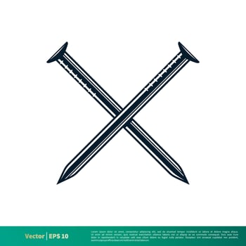 Nails Carpentry Icon Vector Logo Template Illustration Design EPS 10.