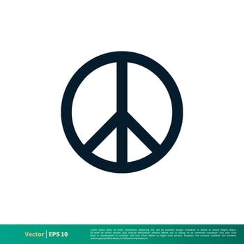 Peace Icon Vector Logo Template Illustration Design EPS 10.