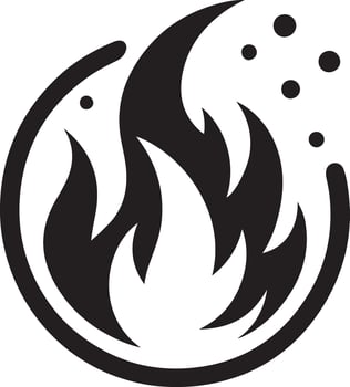 minimal Fire flame Logo horizontal flow sign vector icon silhouette, white background 23