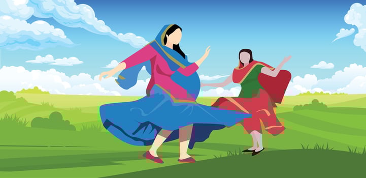 Vector Illustration of background for the occasion of religious festival Teej