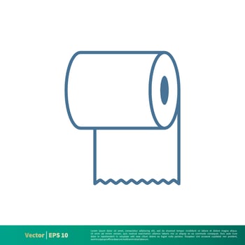 Toilet Paper, Tissue Icon Vector Logo Template Illustration Design. Vector EPS 10.