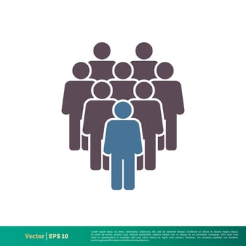 Human Shape, People, Crowd icon Vector Logo Template Illustration Design. Vector EPS 10.