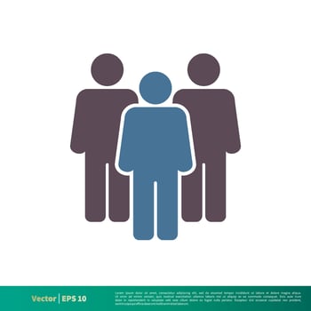 Human Shape, People, Crowd icon Vector Logo Template Illustration Design. Vector EPS 10.