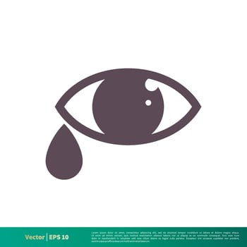 Tear Eye Icon Vector Logo Template Illustration Design. Vector EPS 10.