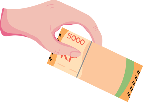 Person Holding Lots of Money png