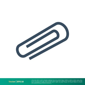 Paper Clip Icon Vector Logo Template Illustration Design. Vector EPS 10.