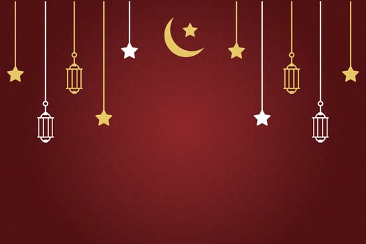 Luxurious Eid al-Fitr, Ramadhan holiday decoration greeting card vector