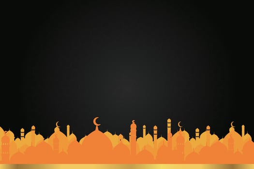 Luxurious Eid al-Fitr, Ramadhan holiday decoration greeting card vector